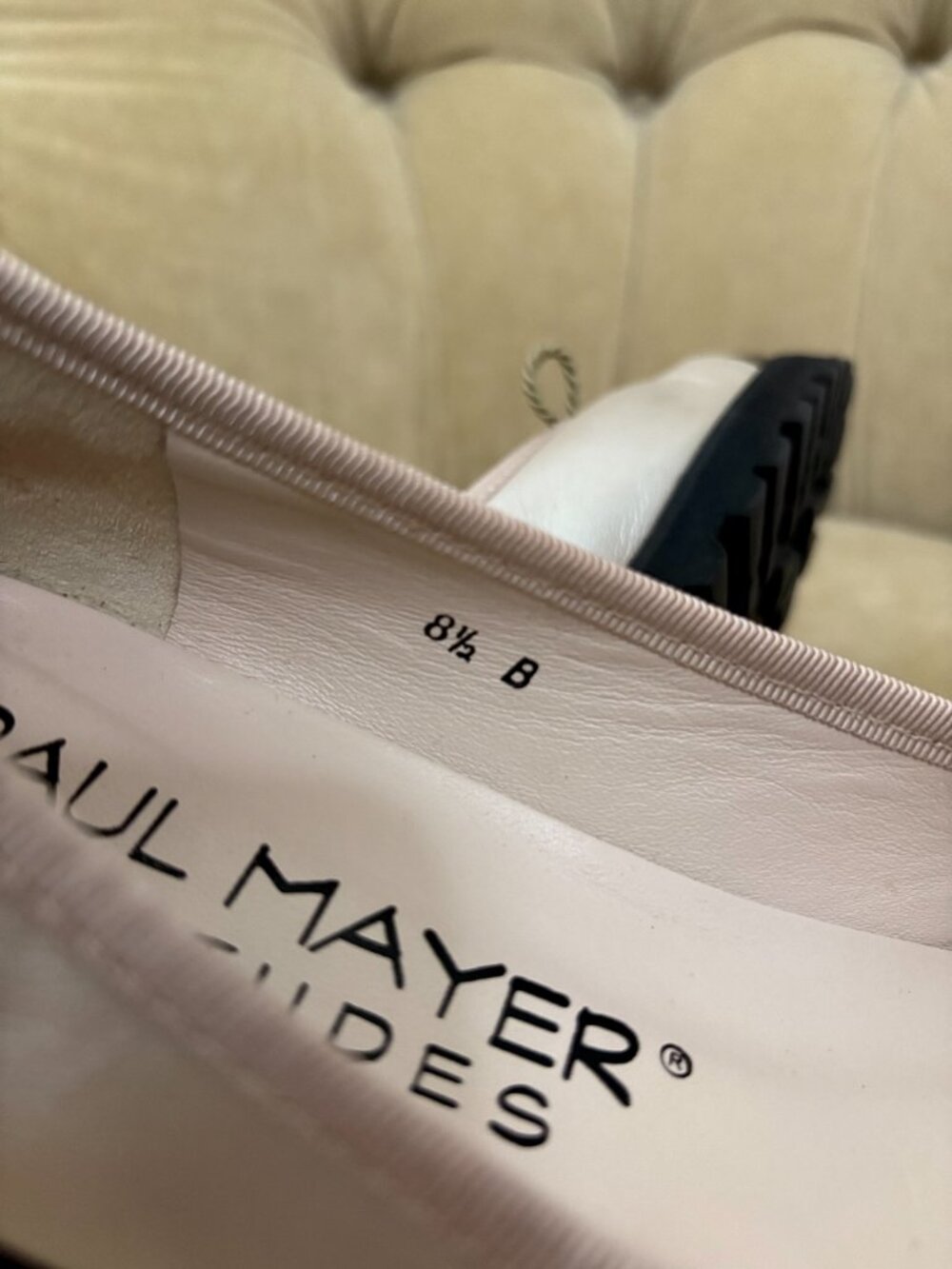 NEW Auth PAUL MAYER Iconic Bravo Cap Toe Lug Sole Comfort Ballet Flats - Picture 7 of 7